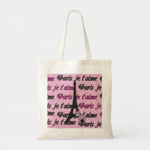 Tote Bag Caniche et Tour Eiffel français mignons de Paris