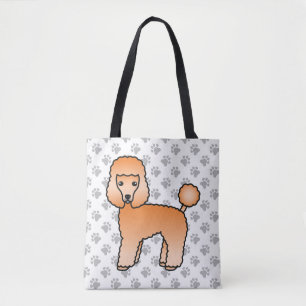 Tote Bag Caniche jouet abricot Chien de dessin animé mignon