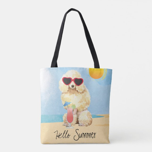 Tote Bag Caniche miniature d'été (Dos)