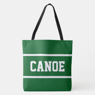 Tote Bag CANOE Athlétique Bandes de Texte Blanches sur Fond