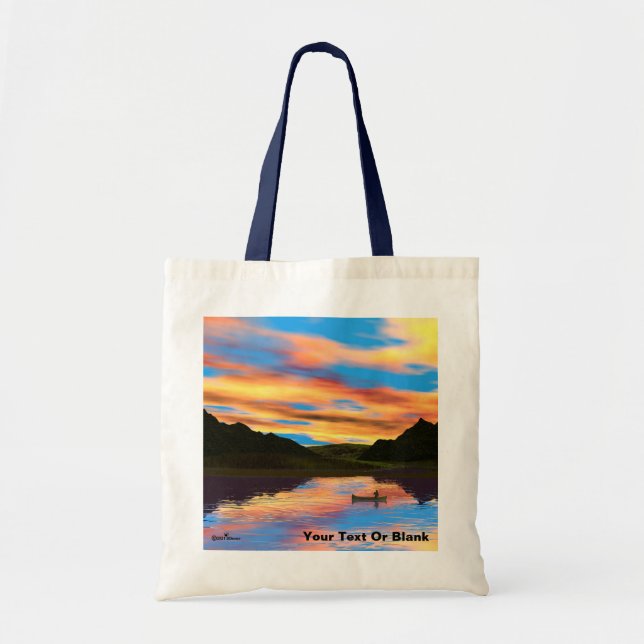 Tote Bag Canot Sur Sunset Lake (Devant)