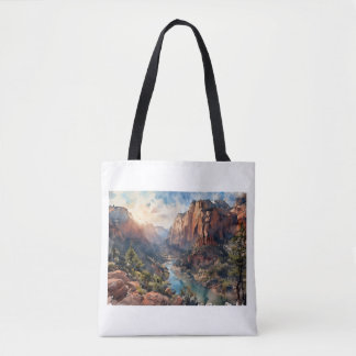 Tote Bag Canyon de Zion au lever du soleil, 