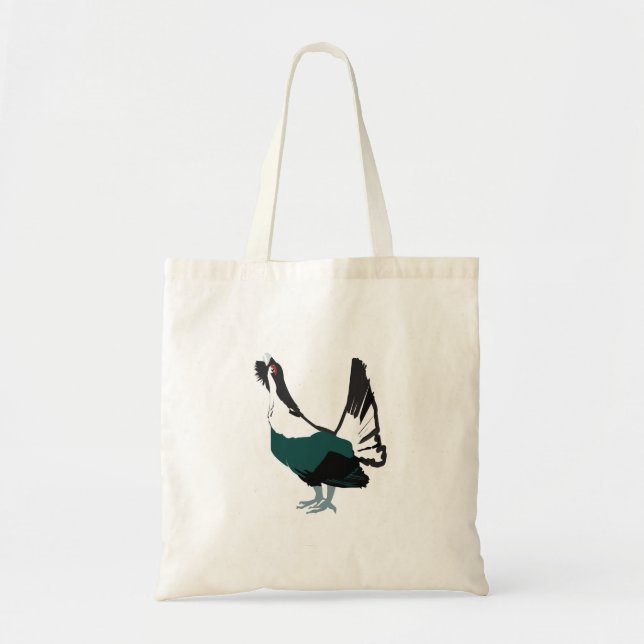 Tote Bag Capercaillie bird Art Budget Fourre-tout (Devant)