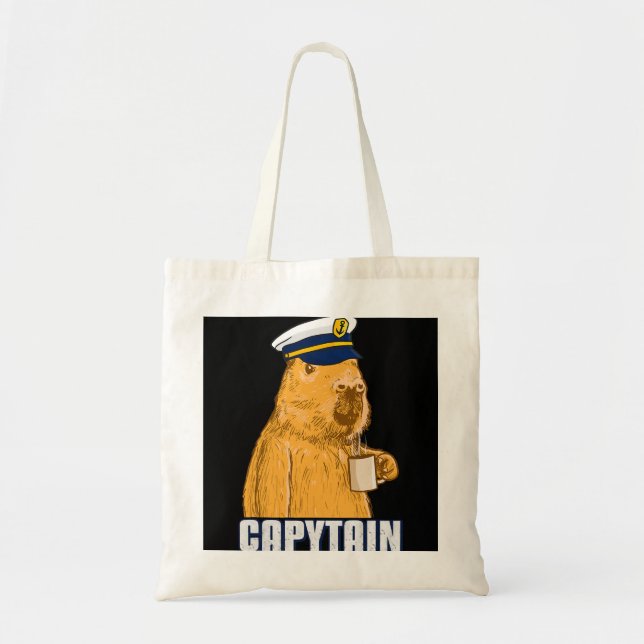 Tote Bag Capitaine de bateau Mens Capybara (Devant)