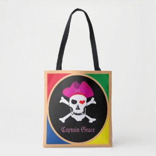 Tote Bag Capitaine "Grace" & Pirates - Île aux trésors/Fill