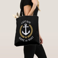 Capitaine Votre Nom De Bateau Ancre Gold Laurel Bl