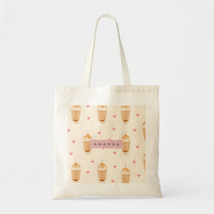 Tote Bag Cappuccino glacé personnalisé Motif Frappe