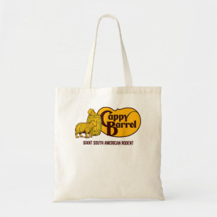 Tote Bag Cappy Barrel; capybara campaign store logo