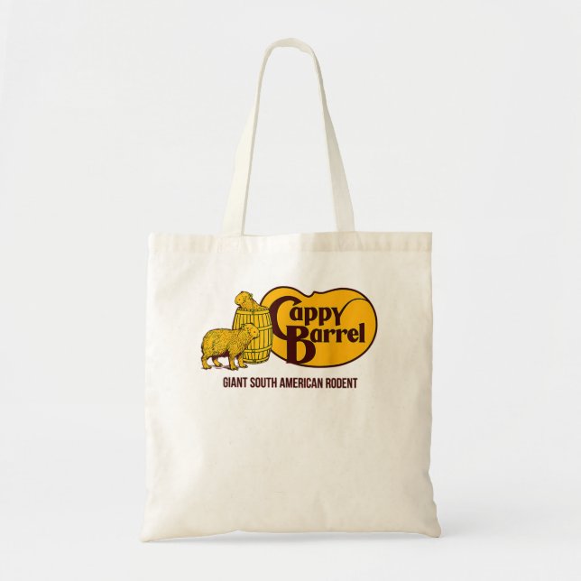 Tote Bag Cappy Barrel; capybara campaign store logo (Devant)