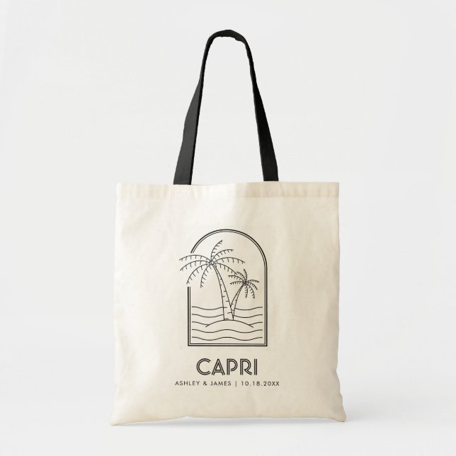 Tote Bag Capri Mariage Week-end Destination Mariage (Devant)