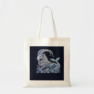 Tote Bag Capricorne Cristal Argenté Zodiaque Luxe
