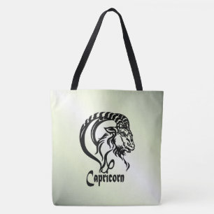 Tote Bag Capricorne la Chèvre de Mer Zodiaque Vert