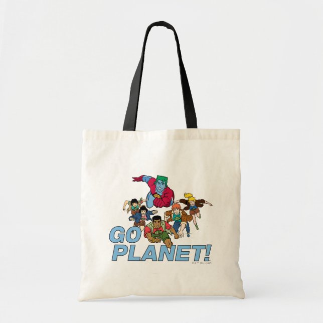 Tote Bag Captain Planet and the Planeteers - Go Planet! (Devant)