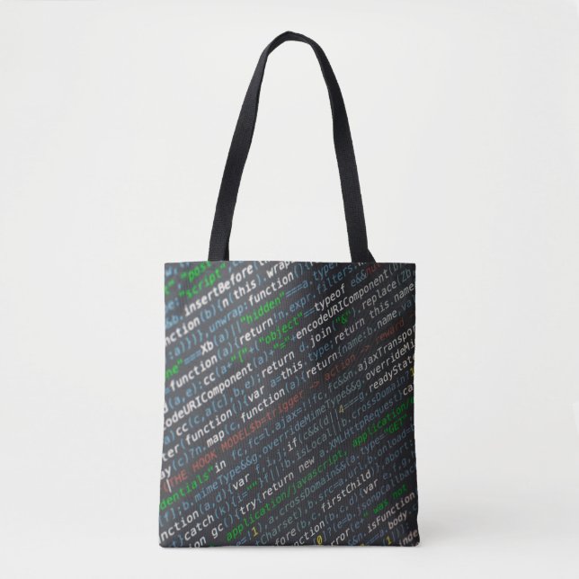 Tote Bag Capture d'écran des codes source (Devant)