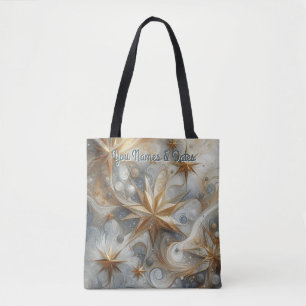 Tote Bag Capturer Art Hiver Scène & Cristaux de neige et de
