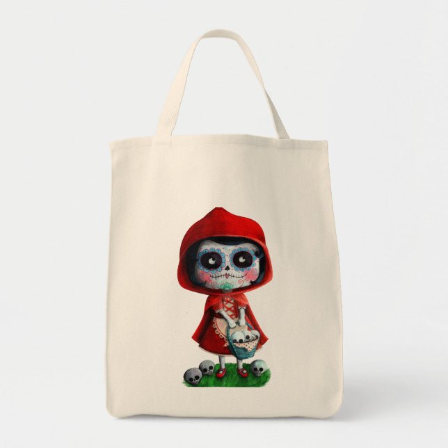 Tote Bag Capuchon de rouge de Dia de los Muertos Little (Devant)