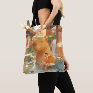 Tote Bag Capybara géante - Illustration de source chaude