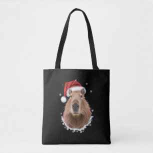 Tote Bag Capybara Noël drôle 