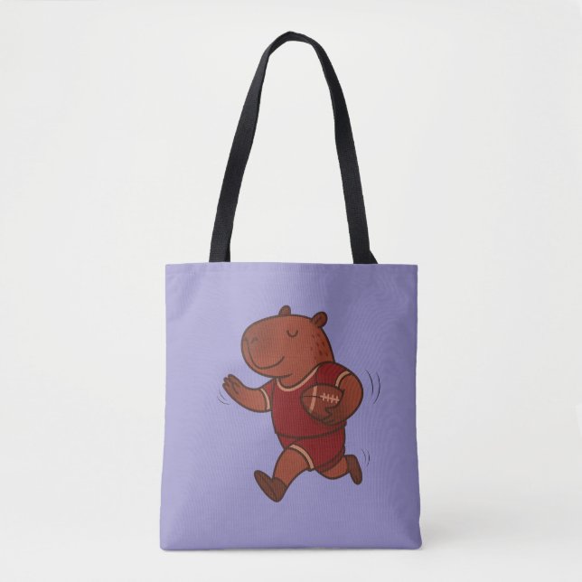 Tote Bag capybara soccer sport animal capybara athlet (Devant)