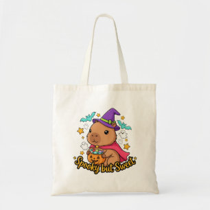 Tote Bag Capybara Sorcière d'Halloween Effrayant mais Migno