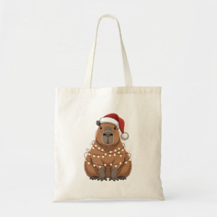 Tote Bag Capybara Xmas Correspondant drôle Père Noël