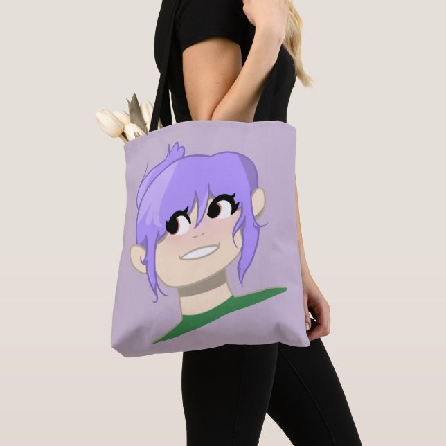 Tote Bag Caractère de dessin féminin (De près)