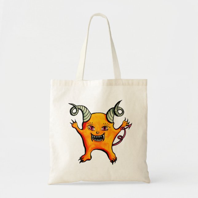Tote Bag Caractère démon Goth mignon (Devant)