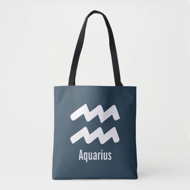 Tote Bag Caractères du zodiaque Verseau Astrologie minimale (Devant)