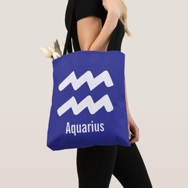 Tote Bag Caractères du Zodiaque Verseau Astrologie Minimali (De près)