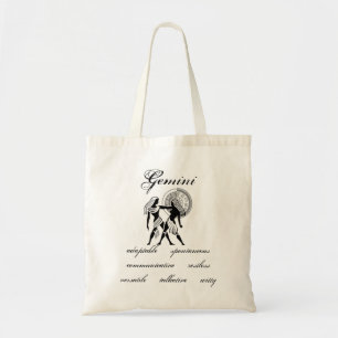 Tote Bag Caractéristiques Gemini personnalisables Zodiac à