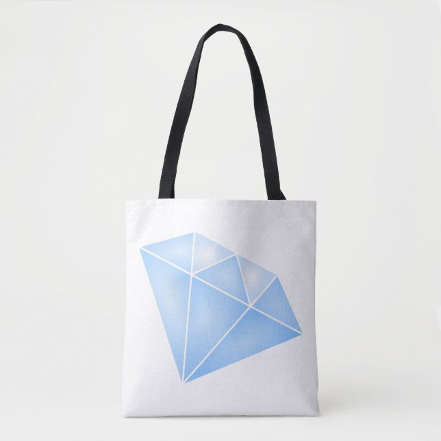 Tote Bag Carat diamant bleu brillant (Devant)