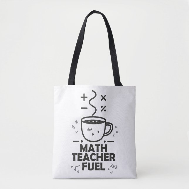 Tote Bag Carburant pour professeur de maths (Devant)