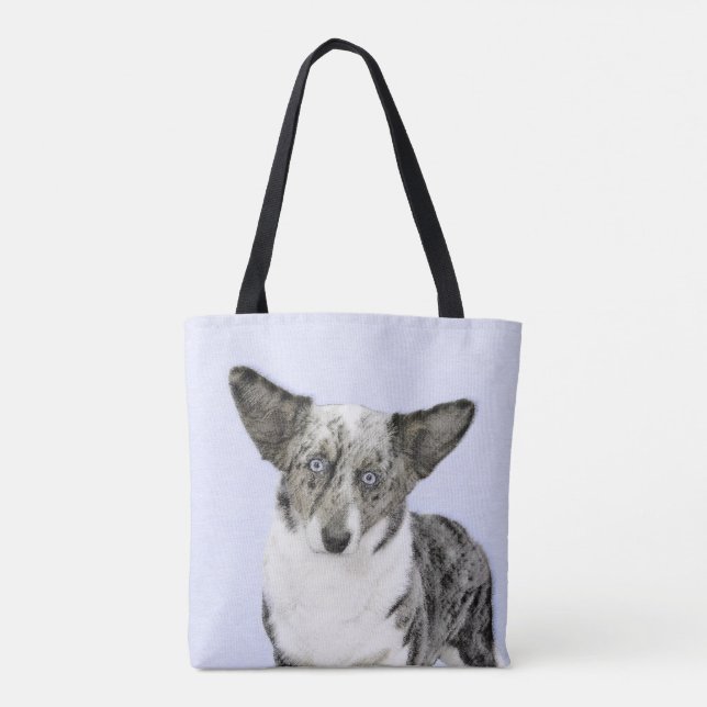 Tote Bag Cardigan Welsh Corgi Peinture - Art Chien original (Dos)