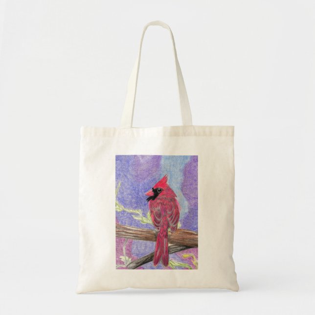 Tote Bag Cardinal au crépuscule Fourre-tout (Devant)