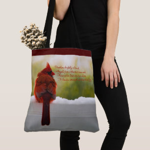 Tote Bag Cardinal avec Visiteur du poème du Ciel