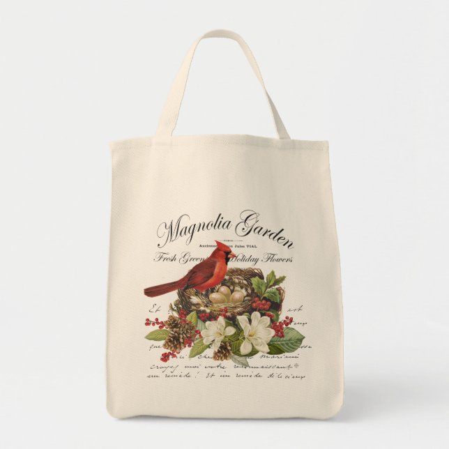 Tote Bag Cardinal de Noël Vintage (Devant)