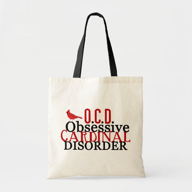Tote Bag Cardinal Obsédé drôle (Devant)