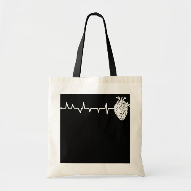 Tote Bag Cardiologie Heartbeat pour infirmière en cardiolog (Devant)