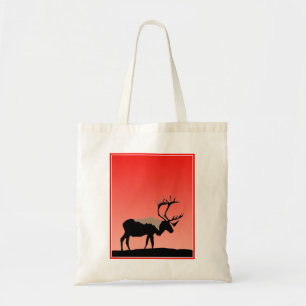 Tote Bag Caribou au coucher du soleil - Art original sur la