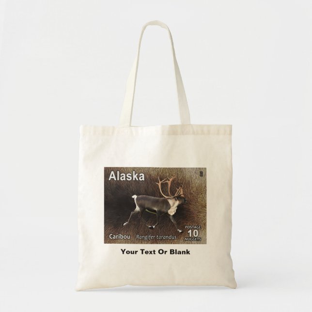 Tote Bag Caribou (rennes) - Postage de l'Alaska (Devant)
