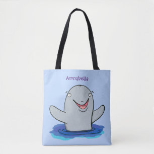 Tote Bag Caricature adorable de marsouin