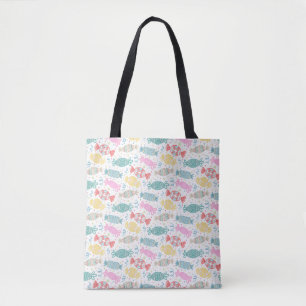 Tote Bag Caricature bonbons festifs multicolores
