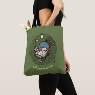 Tote Bag Caricature Cute Mole Novelist Livre D'Écriture Dan