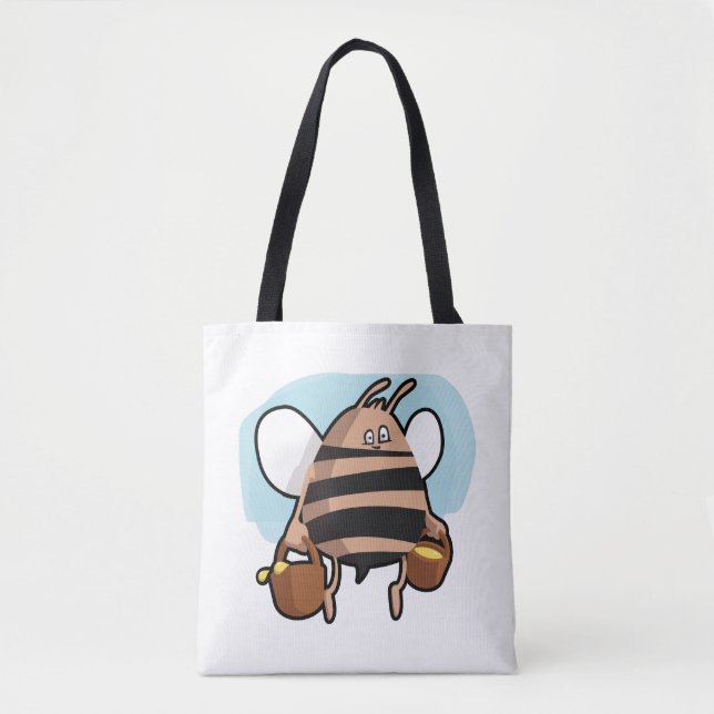 Tote Bag Caricature d'abeille (Devant)
