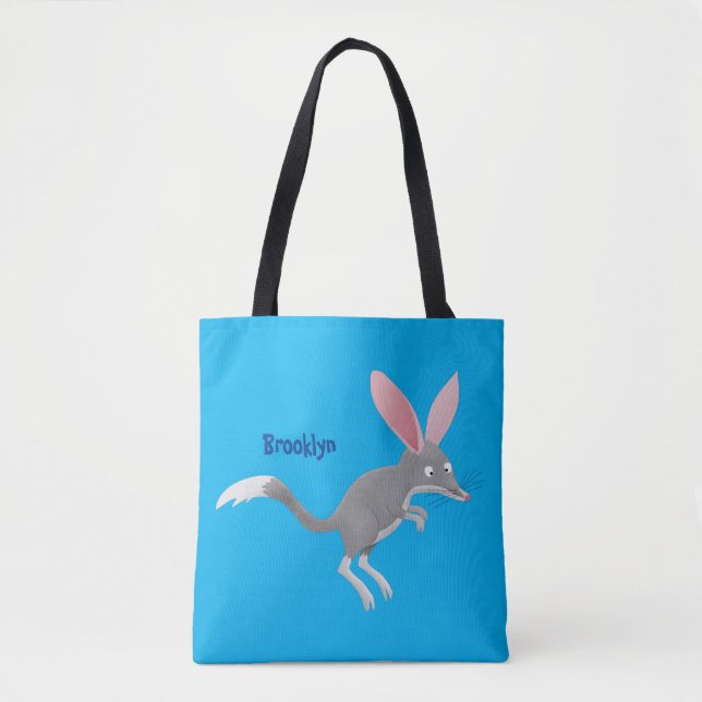 Tote Bag Caricature de bilby australien très heureuse (Devant)