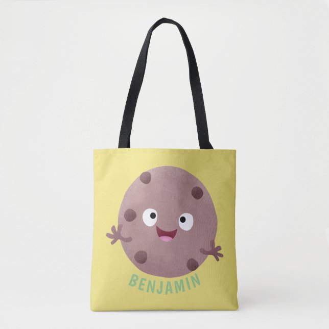 Tote Bag Caricature de biscuit à puce en chocolat (Devant)