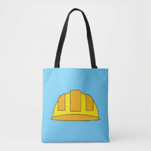 Tote Bag Caricature de Casquette dur jaune