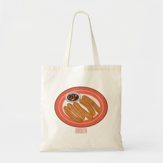 Tote Bag Caricature de Churro (Devant)