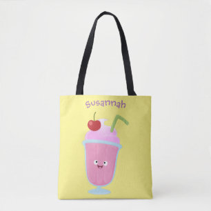 Tote Bag Caricature de crème glacée de fraise mignonne