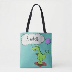 Tote Bag Caricature de dragon dragon drôle et vert respiran